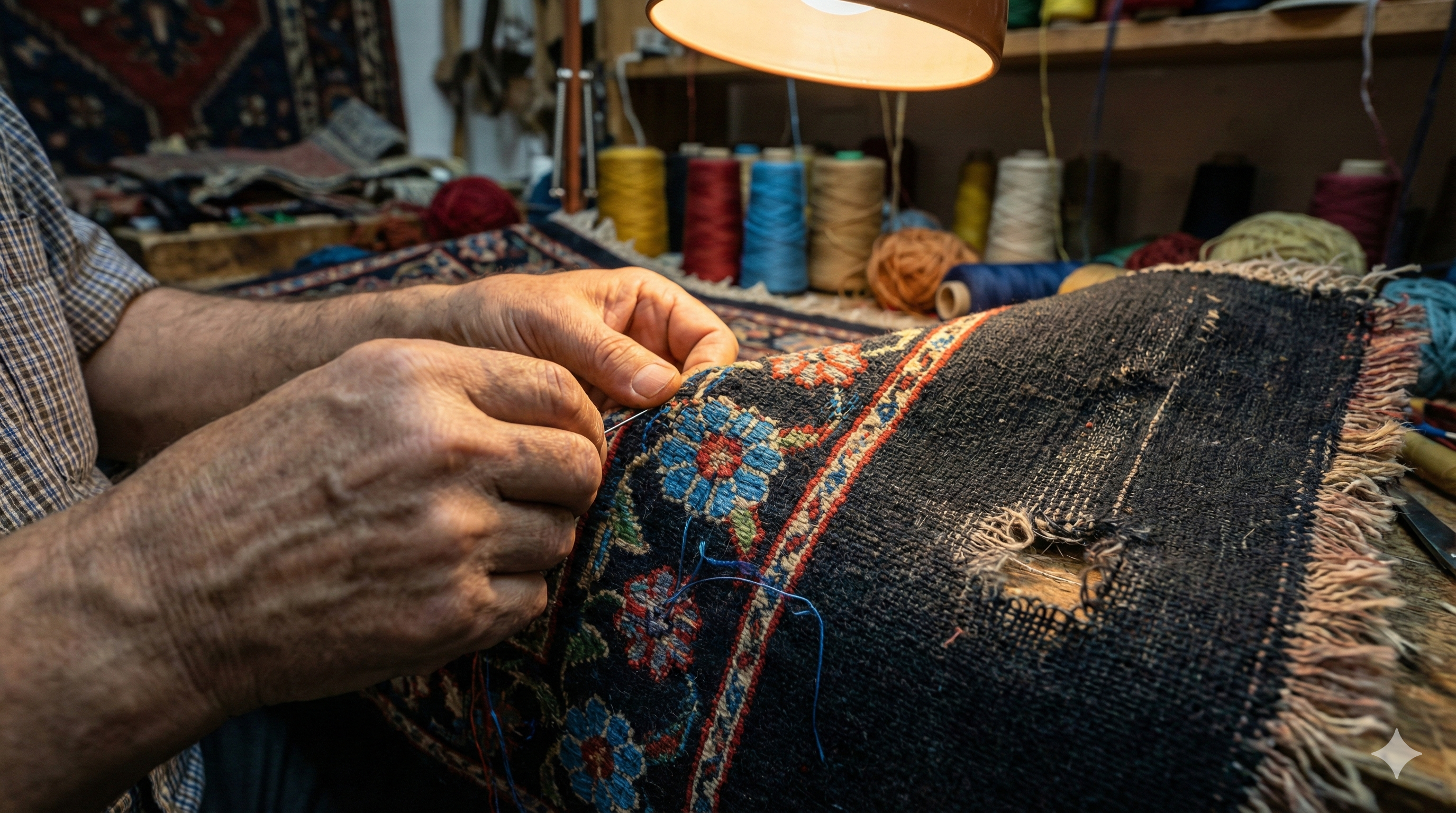 When should you repair or restore a fine rug?